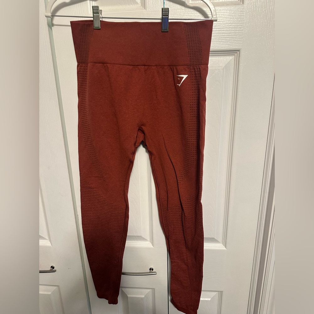 Gymshark High-Waist Leggings — Burgundy